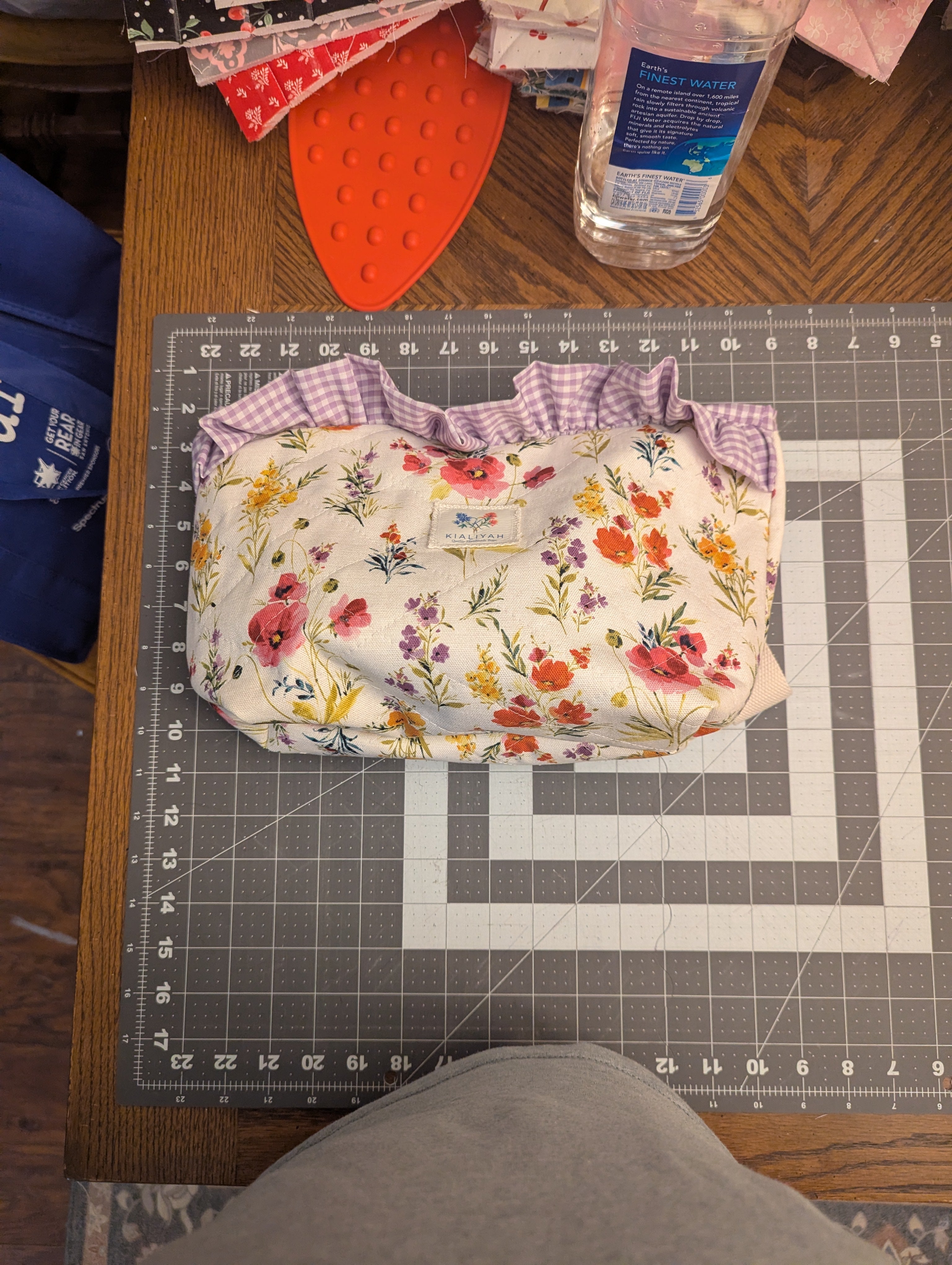 Wildflower & Gingham Ruffle Stroller Tote